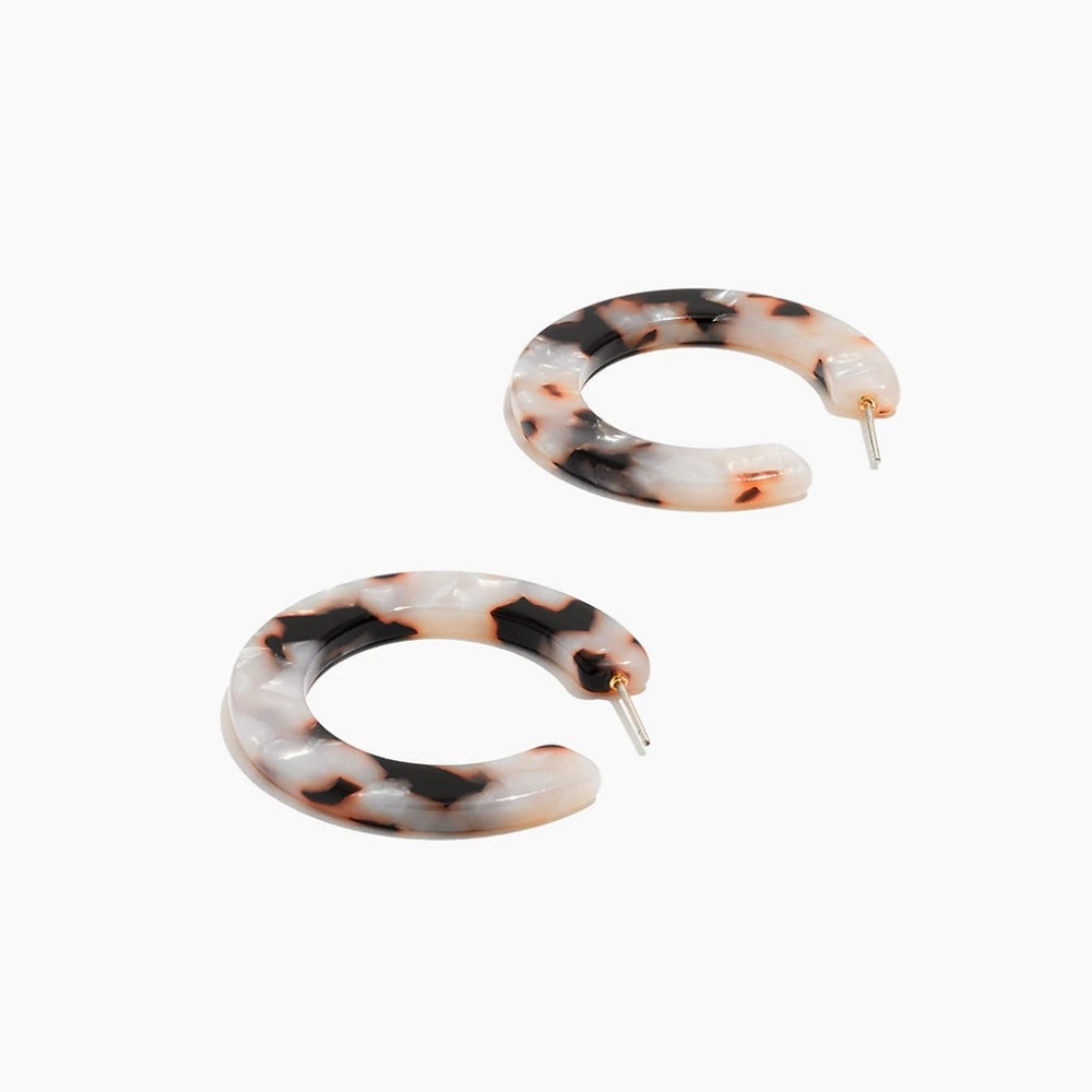 MADEWELL Tortoise Shell Hoop Earrings